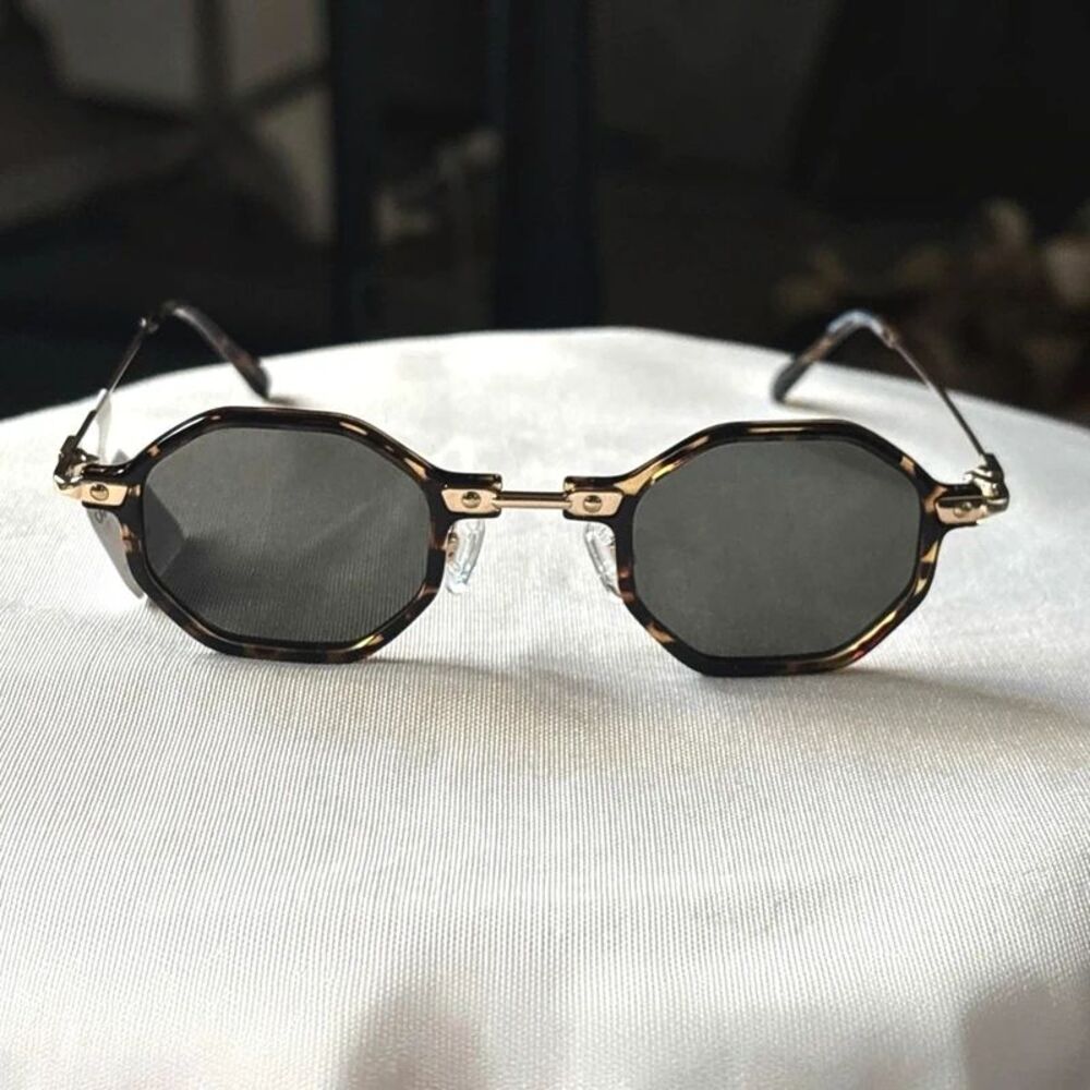 Carolina Lemke CL3316-02 ZEDA Tortoise Gold Geometric Women’s Sunglasses UV400